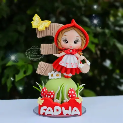 Vela Chapeuzinho Vermelho Personalizada Biscuit