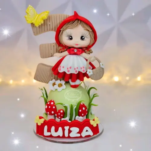 Vela Chapeuzinho Vermelho Personalizada Biscuit