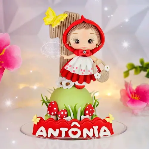 Vela Chapeuzinho Vermelho Personalizada Biscuit