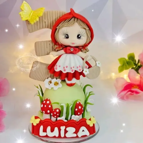 Vela Chapeuzinho Vermelho Personalizada Biscuit