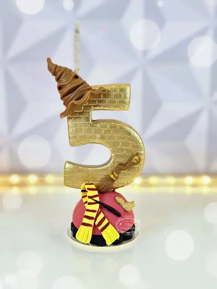 Vela de Aniversário Harry Potter em Biscuit