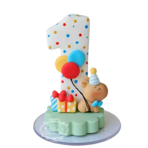 Vela de Aniversário Capivara em Biscuit