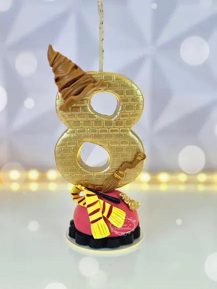 Vela de Aniversário Harry Potter em Biscuit