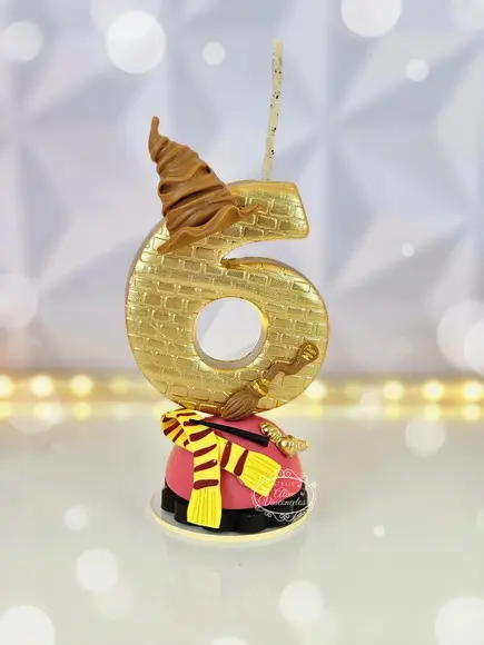 Vela de Aniversário Harry Potter em Biscuit