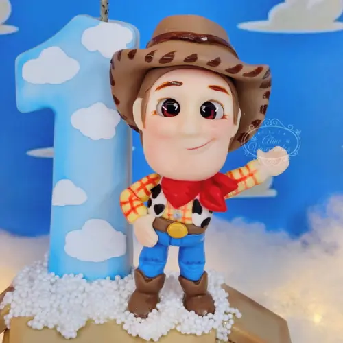 Vela de Aniversário Toy Story em Biscuit