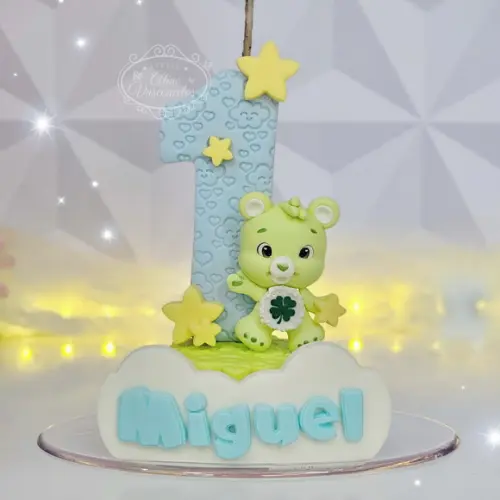 Vela de Aniversário Ursinho Carinhoso em Biscuit