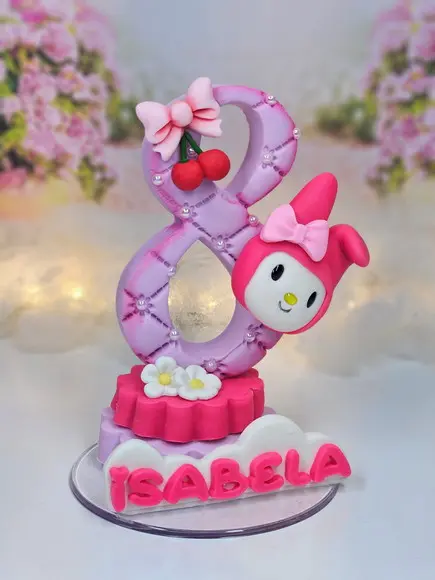 Vela Hello Kitty em Biscuit