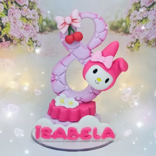 Vela Hello Kitty em Biscuit