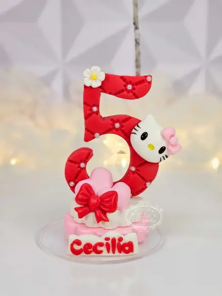 Vela Hello Kitty em Biscuit