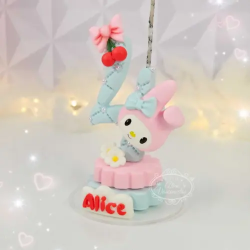 Vela Hello Kitty My Melody Cerejinha em Biscuit