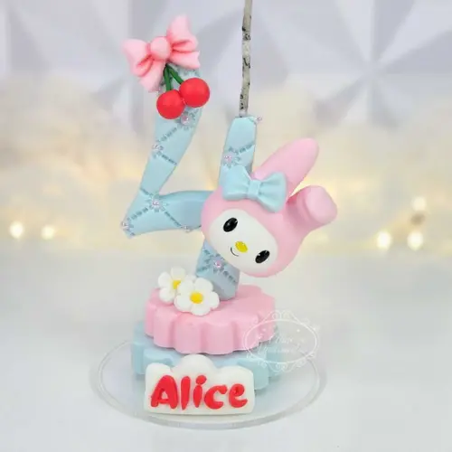 Vela Hello Kitty My Melody Cerejinha em Biscuit