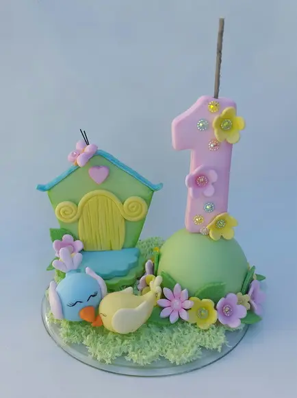 Vela Jardim Encantado em Biscuit