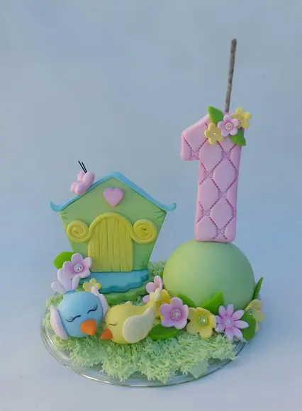 Vela Jardim Encantado em Biscuit