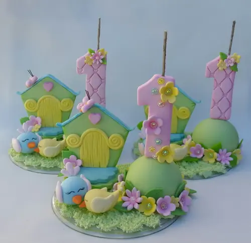 Vela Jardim Encantado em Biscuit