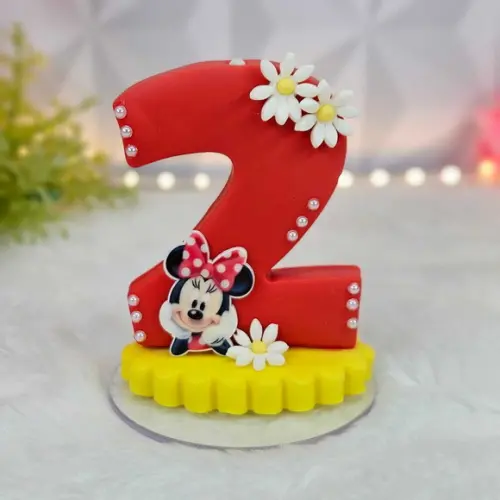 Vela Minnie Vermelha em Biscuit/ Vela Minnie Pronta Entrega