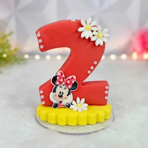 Vela Minnie Vermelha em Biscuit/ Vela Minnie Pronta Entrega