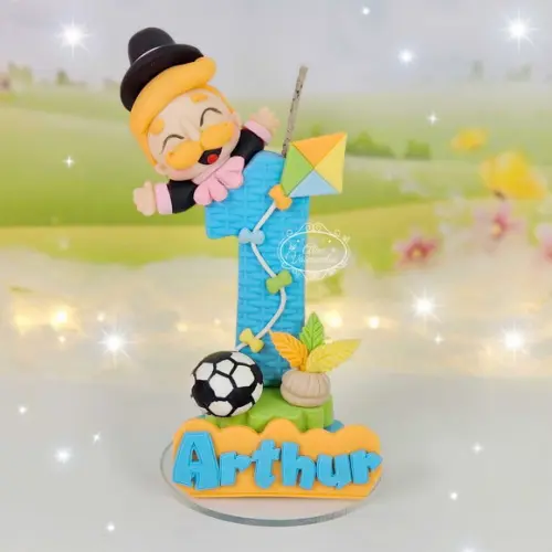 Vela Mundo Bita em Biscuit