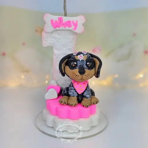 Vela Pet em Biscuit