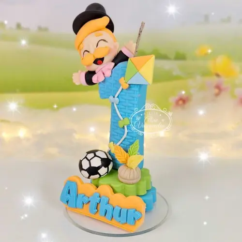 Vela Mundo Bita em Biscuit