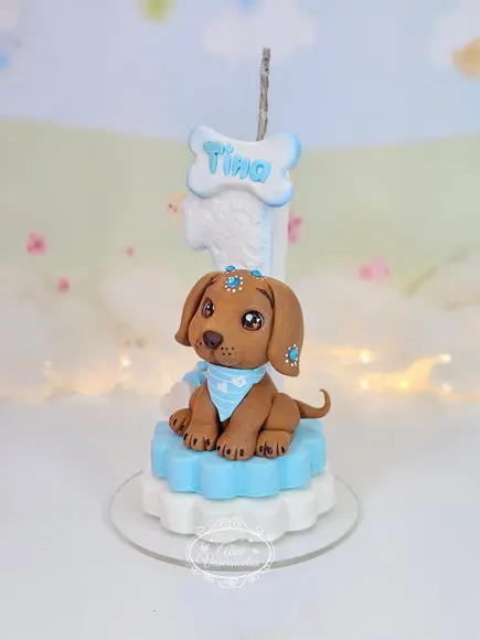Vela Pet/cachorro em Biscuit