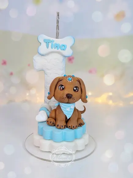 Vela Pet/cachorro em Biscuit
