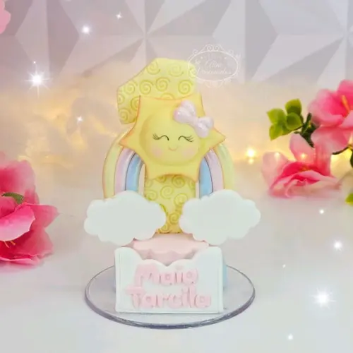 Vela Tema Raio de Sol em Biscuit