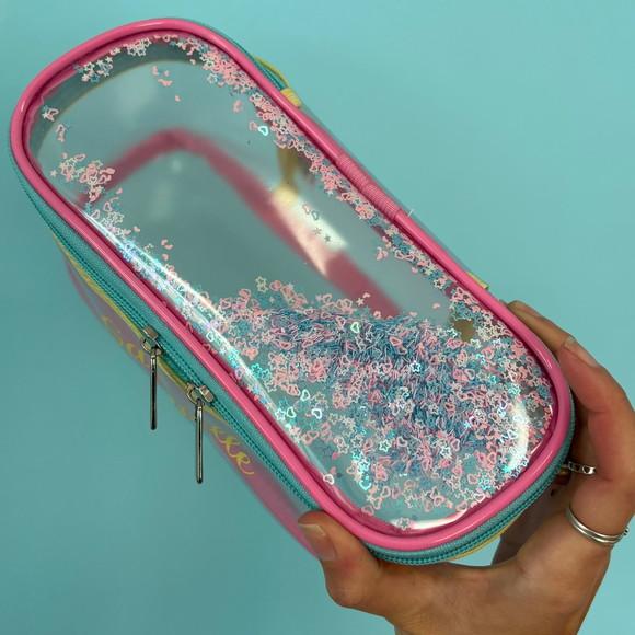 Kit com 10 Unidades Necessaire Estojo com Transparência