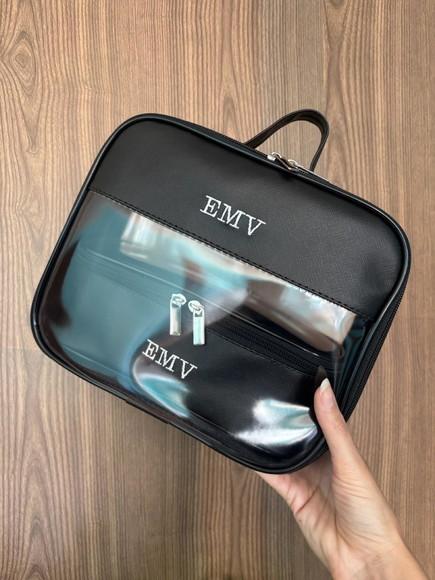 Kit Maleta m + Necessaire / Estojo com Transparência
