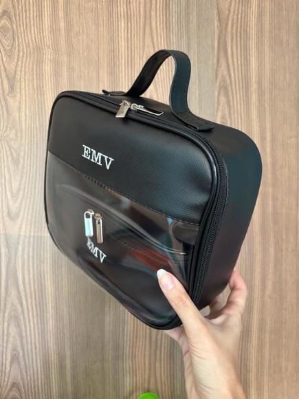 Kit Maleta m + Necessaire / Estojo com Transparência