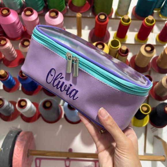 Kit Maleta m + Necessaire / Estojo com Transparência