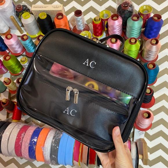 Kit Maleta m + Necessaire / Estojo com Transparência