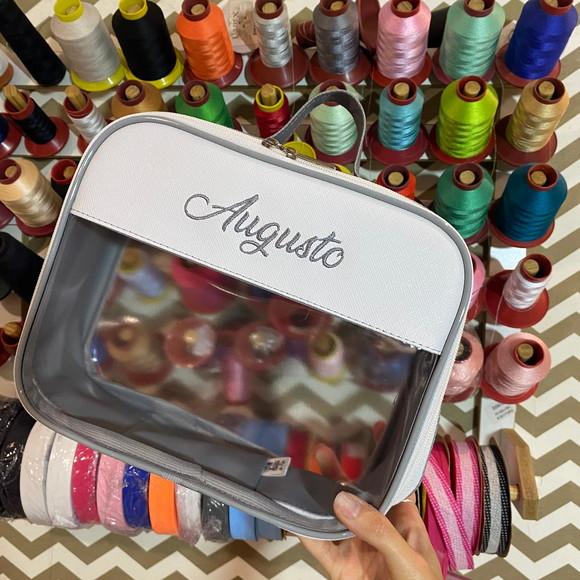 Kit Maleta m + Necessaire / Estojo com Transparência