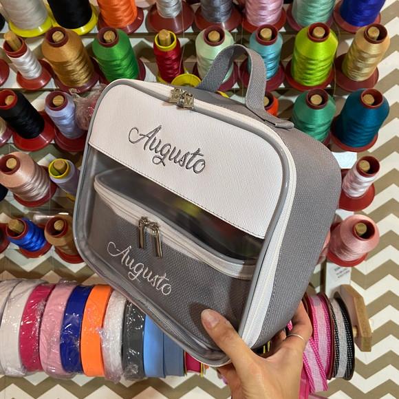 Kit Maleta m + Necessaire / Estojo com Transparência