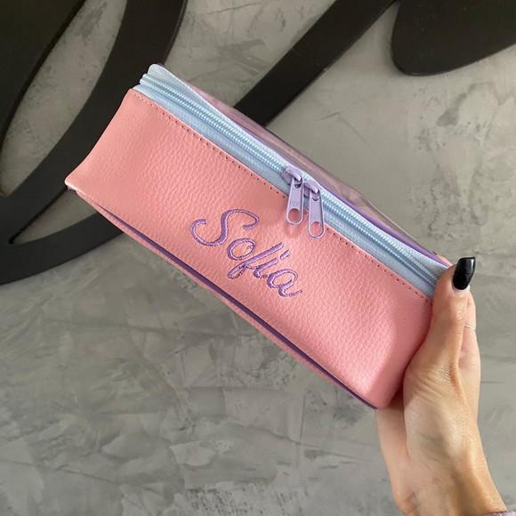 Kit Maleta m + Necessaire / Estojo com Transparência
