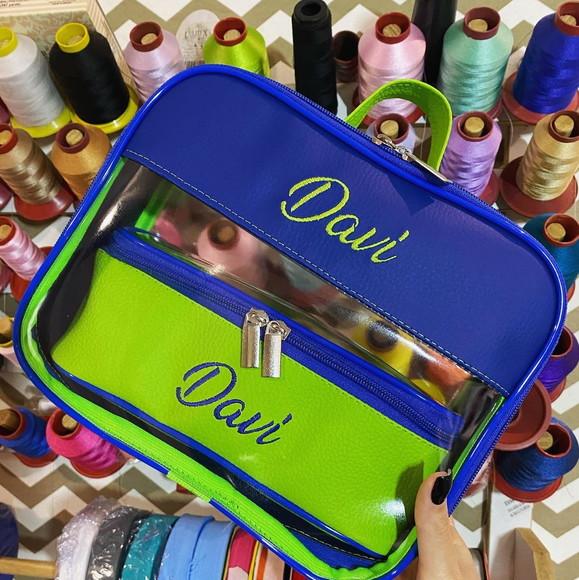 Kit Maleta m + Necessaire / Estojo com Transparência