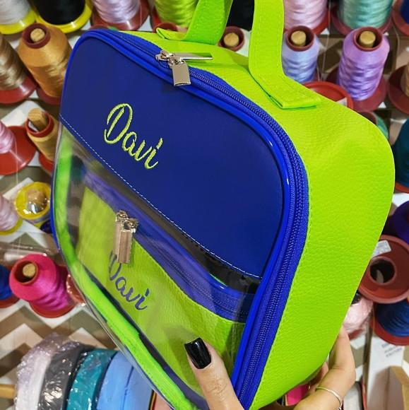 Kit Maleta m + Necessaire / Estojo com Transparência