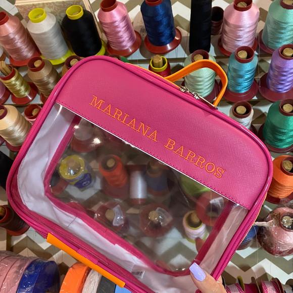 Kit Maleta m + Necessaire / Estojo com Transparência