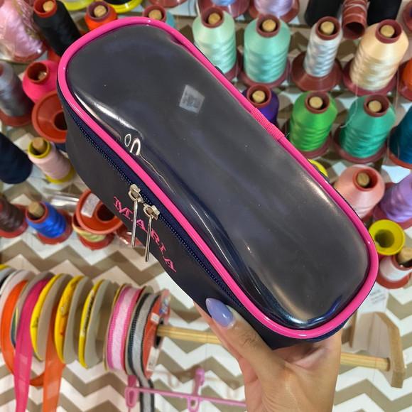 Kit Maleta m + Necessaire / Estojo com Transparência