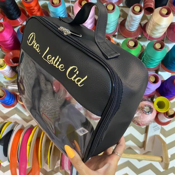 Kit Maleta m + Necessaire / Estojo com Transparência