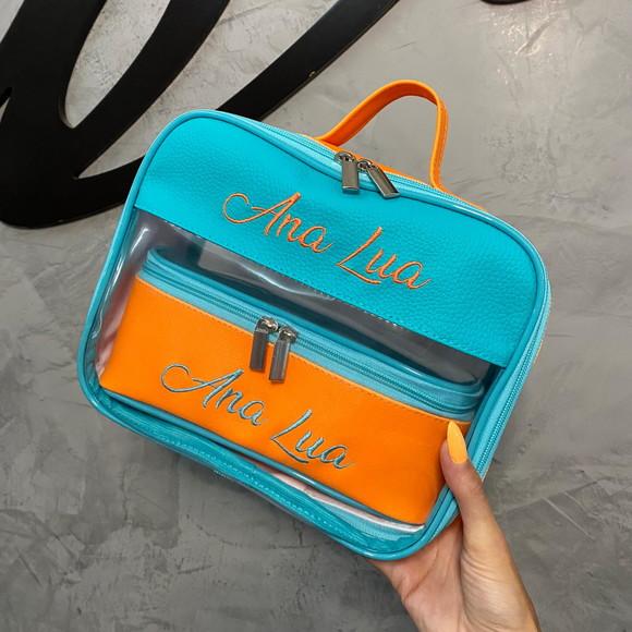 Kit Maleta m + Necessaire / Estojo com Transparência
