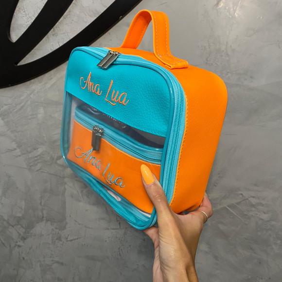 Kit Maleta m + Necessaire / Estojo com Transparência