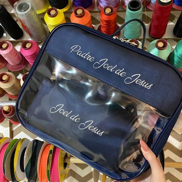 Maleta G Necessaire Com Transparência + Necessaire M