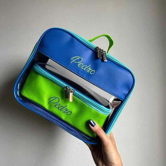 Maleta m + Necessaire / Estojo com Transparência