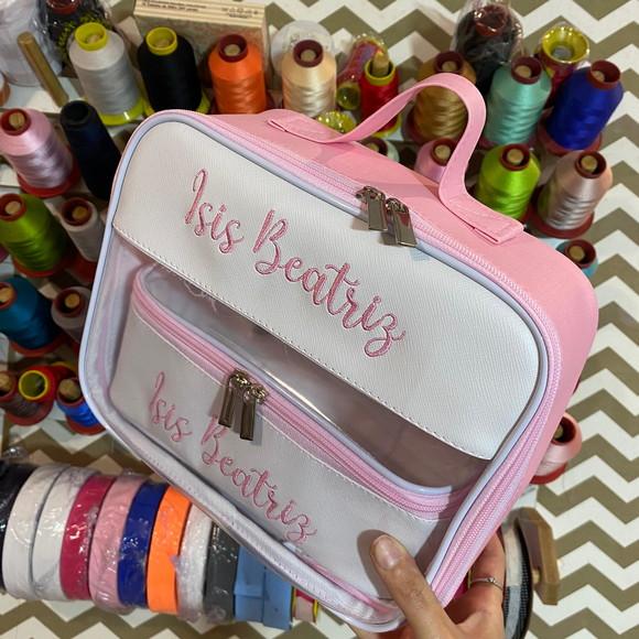 Maleta m + Necessaire / Estojo com Transparência