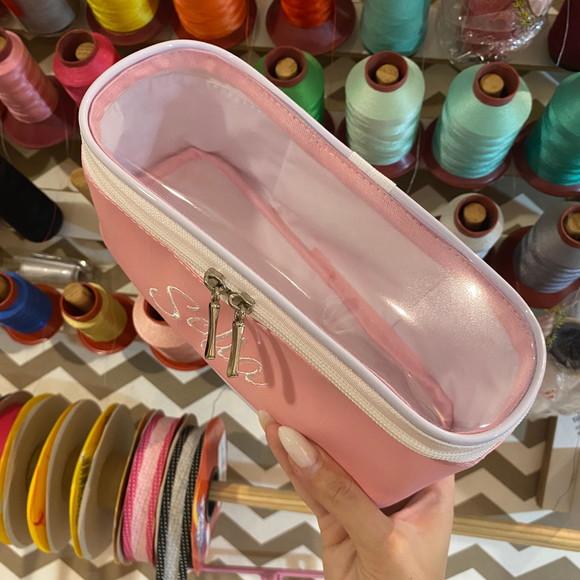 Maleta m + Necessaire / Estojo com Transparência