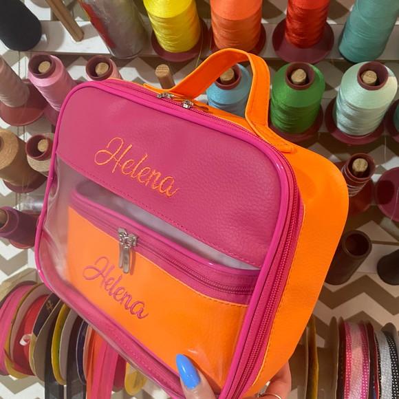Maleta m + Necessaire / Estojo com Transparência