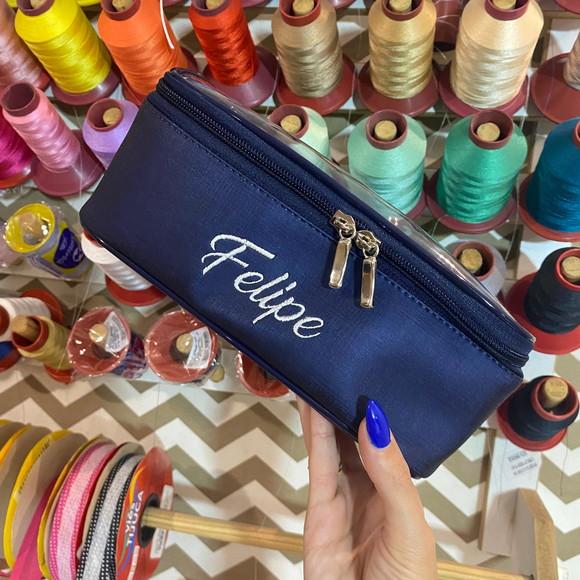 Maleta m + Necessaire / Estojo com Transparência