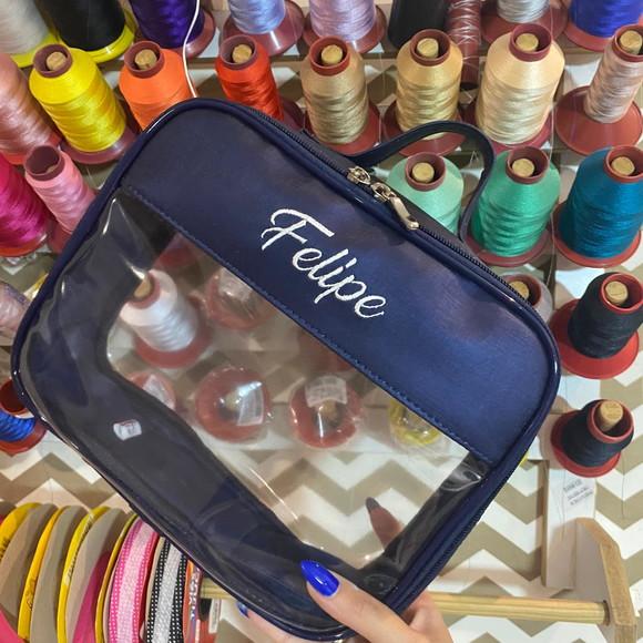 Maleta m + Necessaire / Estojo com Transparência