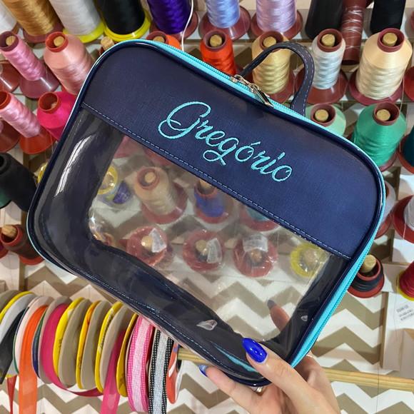 Maleta m Necessaire com Transparência