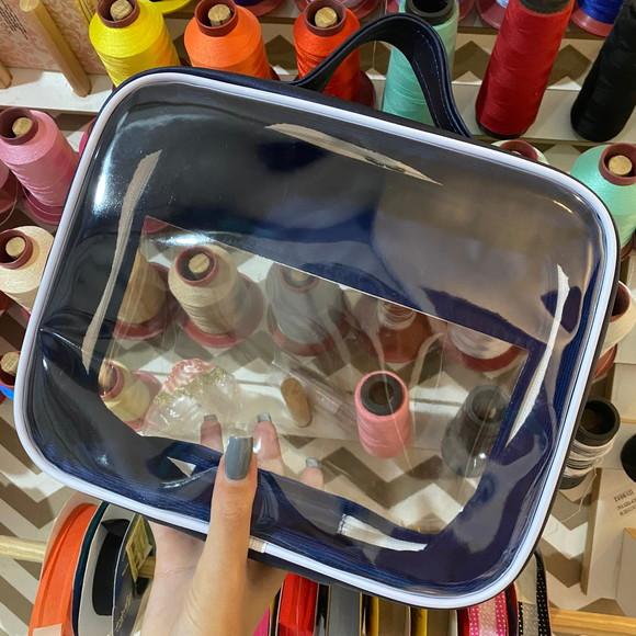 Maleta M necessaire com transparência